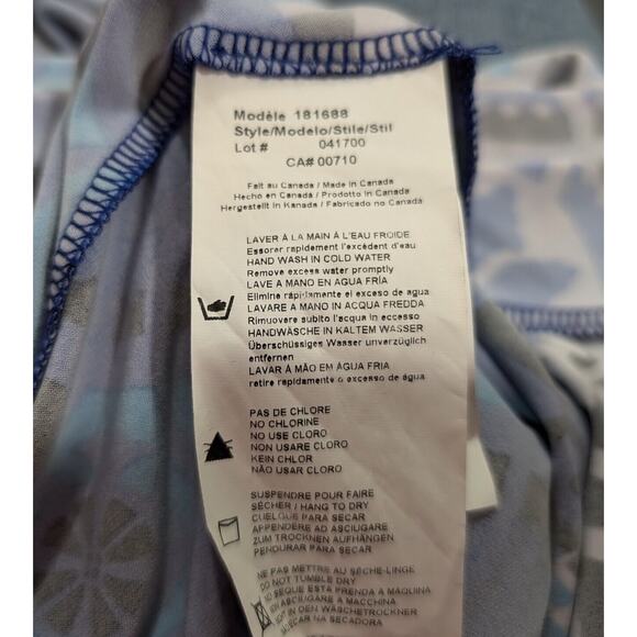 Joseph Ribkoff Tunic Top Blue Floral Print Shirt Misses Size 12 - Picture 7 of 7